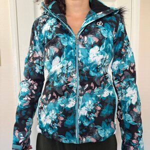 Dare2b Province Printed Ski Jacket In Azure Blue
